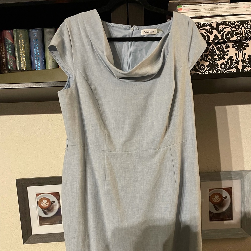 Blue Calvin Klein Work Dress